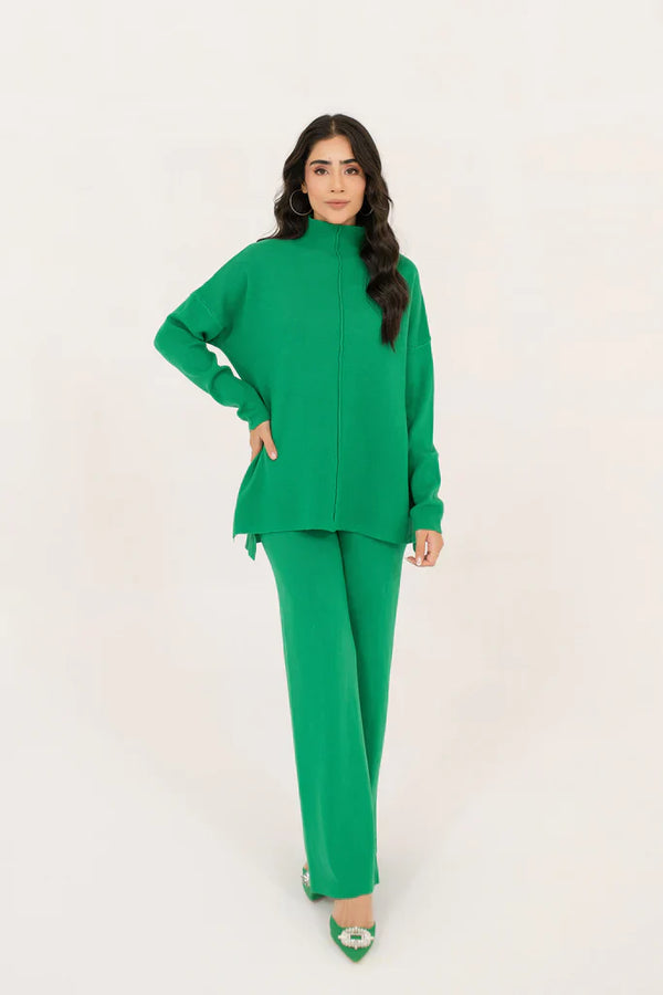 Autumn Winter '23 - Scarlett Two Piece Knit Set Green