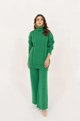 Hassal Autumn Winter '23 - Zayna Green Sweater Suit (RTS)