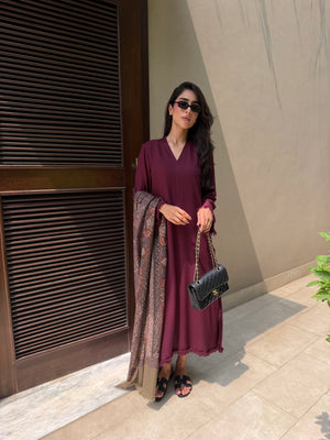 Burgundy Dhaaga Set