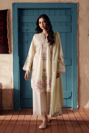 Rozana Eid Edit '26 - EMBROIDERED SUIT PALE YELLOW | E4385/103/227