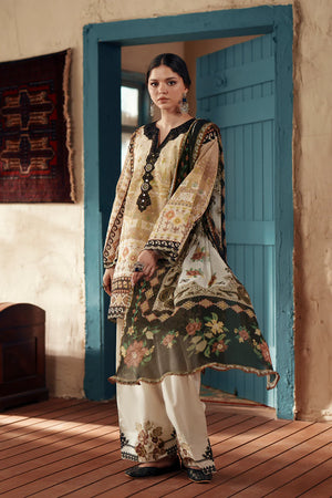 Rozana Eid Edit '26 - EMBROIDERED SUIT - ANTIQUE WHITE | E4403/103/006