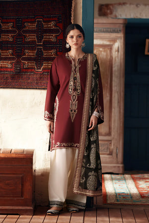 Rozana Eid Edit '26 - EMBROIDERED SUIT - GRAPE WINE | E4448/103/304