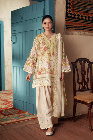 Rozana Eid Edit '26 - EMBROIDERED SUIT - LEMON ICING | E4460/103/004