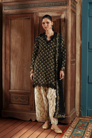 Rozana Eid Edit '26 - EMBROIDERED SUIT - JET BLACK | E4477/103/902