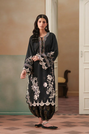 Rozana HS '26 Drop 2 - EMBROIDERED SUIT - JET BLACK | E4518/103/902