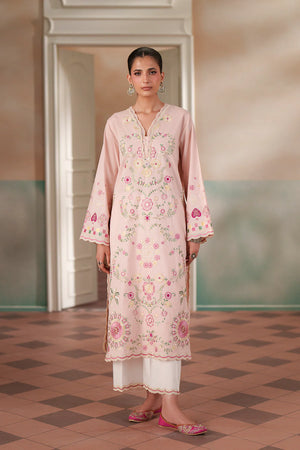 Rozana HS '26 Drop 2 - EMBROIDERED SUIT - PALE CORAL | E4547/103/328