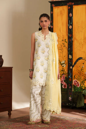 Rozana Summer '26 - EMBROIDERED SUIT - VANILLA ICE | E4620/103/005