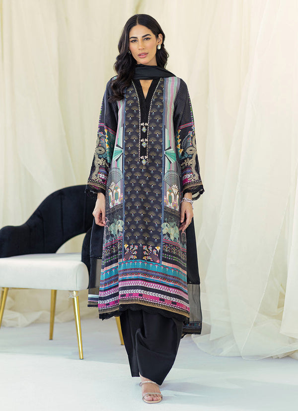 Gaia '23 - Raquel Onyx Silk Shirt And Dupatta