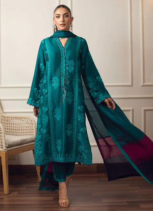 Lea Ii - Saki Emerald Shirt And Dupatta