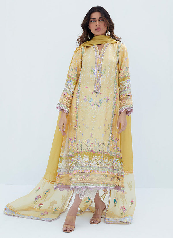 Lea Spring '23 -Lyma Lemon Shirt And Dupatta