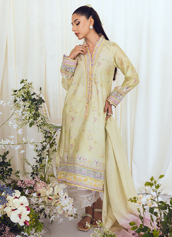 Spring Escape '23 - Elain Kiwi Shirt And Dupatta