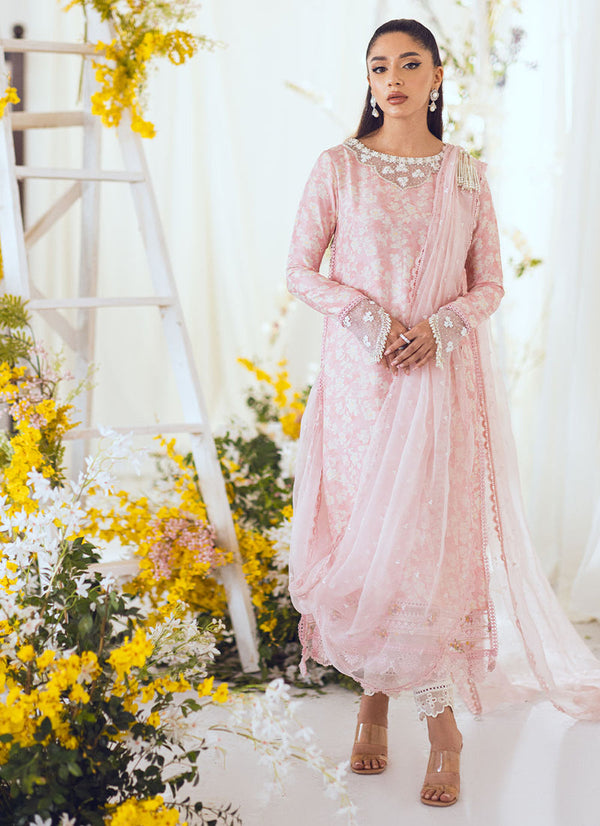 Spring Escape '23 - Olea Blush Silk Shirt And Pre-Draped Dupatta