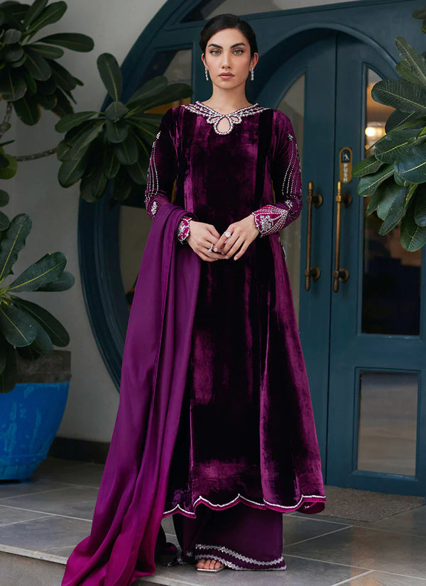 Velvet Revolt 23 - Nuha Plum Shirt And Dupatta