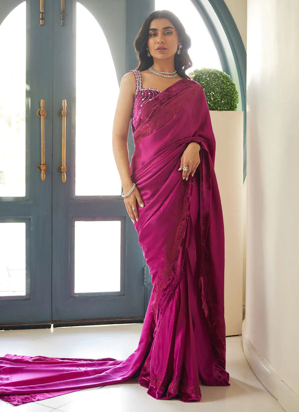 Velvet Revolt 23 - Zermine Magenta Saree