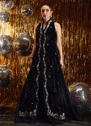 Velvet Fete '25 - Aveline Black Velvet Jacket