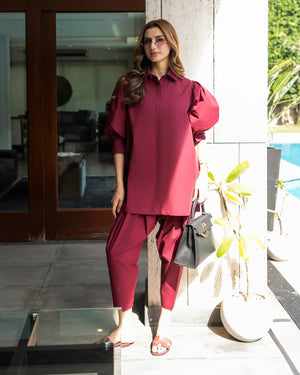 Eid '26 - Deep Berry Poplin Set