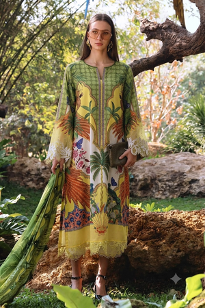 M-prints '26 - 3 Piece Stitched Embroidered Lawn Suit | MPT-2905-B (RTS)