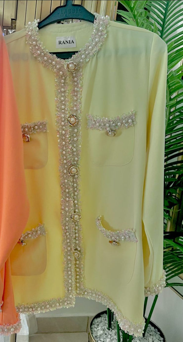 Rania Clothing Shirt - Lime Lace Shirt