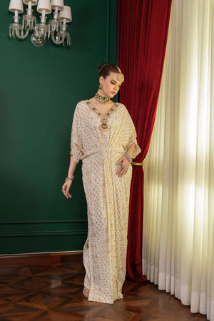 Luxe Pret - Ivory Chikankari Kaftan