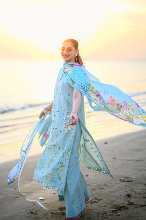 Luxury Lawn x Eid '26 - PASTEL AQUA (NEL-26606)