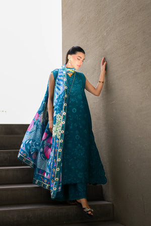 Luxury Lawn x Eid '26 - DEEP TURQUOISE (NEL-26609)