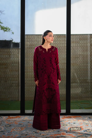 Luxury Lawn x Eid '26 - DEEP MAROON (NEL-26601)
