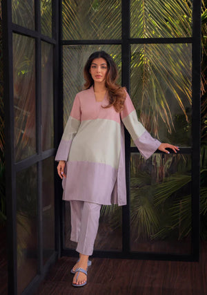 Laidback Luxe Summer Edit '24 - Pastel Colour Blocked Set