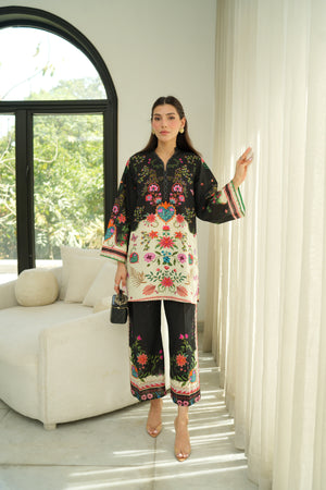 Lawn Pret '26 - Black Magic CO-ORD Set