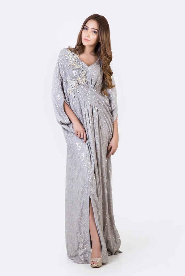 Kaftans - Kf# 12813-Steelgrey