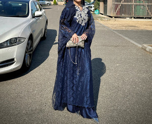 Luxe Pret '25 - The Chantilly Kaftan (Navy Blue)