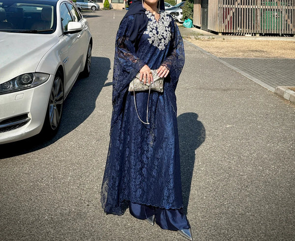 Luxe Pret '25 - The Chantilly Kaftan (Navy Blue)