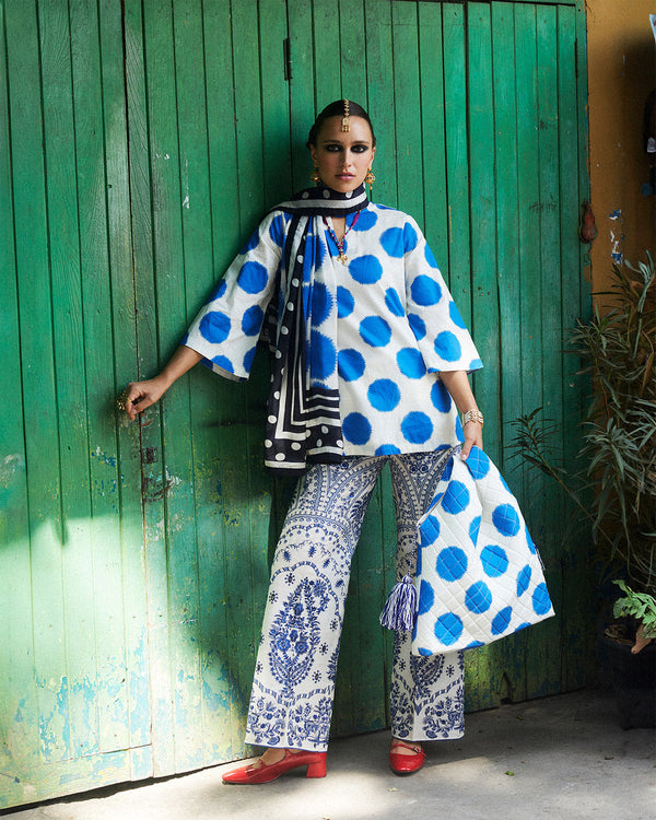 Jugnu By Hussain Rehar Womenwear SS '24 - INKWELL - BLUE