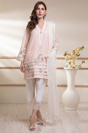 Casual Pret - Khadi Net Embroidered Shirt