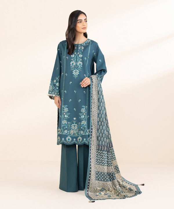 3 Piece - Embroidered Lawn Suit - PEDY25V117AT