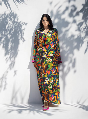 Zhaleh Eid Edit '26 - Lazuli Printed Kaftan