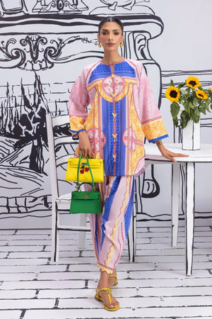 New In '26 - Stitched Printed Lawn Shirt + Shalwar - SS25SM002P2T (RTS)