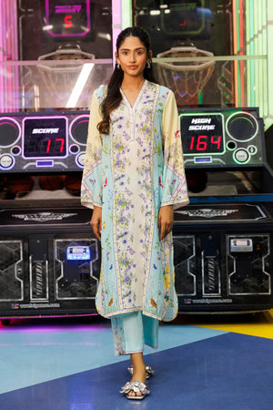 Spring Summer '26 - Stitched Printed Linen Shirt + Culotte | SS26BSP143P2T
