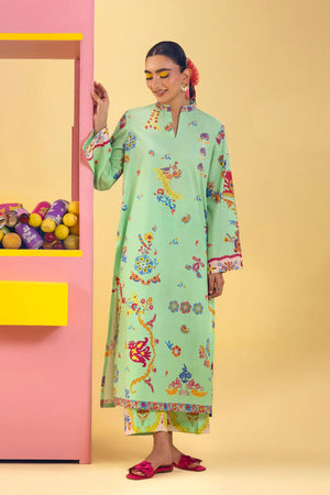 Stitched Printed Lawn Shirt+ Culotte | SS26BSP215P2T