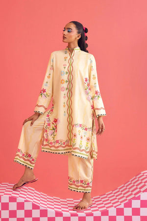 New In '26 - Stitched Printed Lawn Shirt+ Culotte - SS26BSP217P2T
