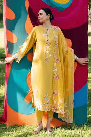 Eid Edit '26 - Stitched Embroidered Slub Lawn Shirt+ Shalwar | SS26SGE420P2T