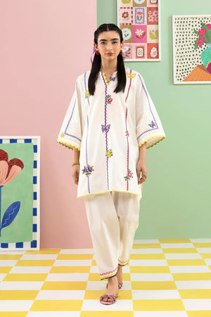 New In '26 - Stitched Embroidered Lawn Shirt+ Shalwar | SS26ESE323P2T