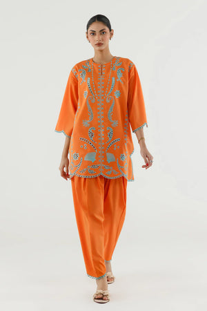 New In '26 - Stitched Embroidered Lawn Shirt+ Shalwar - SS26ESE361P2T