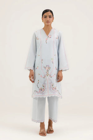 New In '26 - Stitched Embroidered Lawn Shirt+ Culotte - SS26ESE381P2T