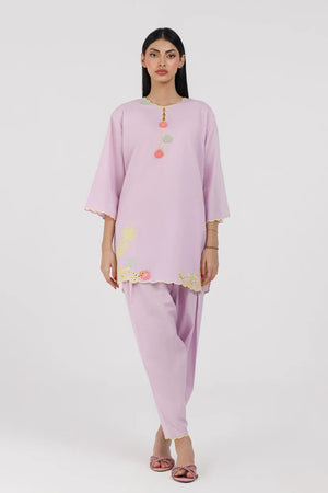 New In '26 - Stitched Embroidered Lawn Shirt+ Shawar - SS26ESE386P2T