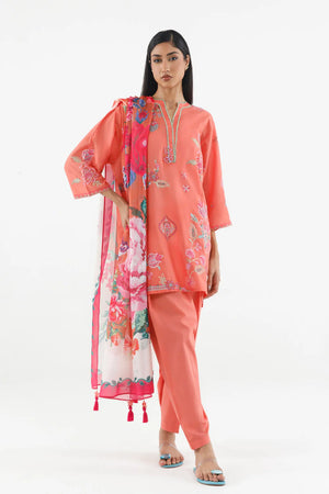 New In '26 - Stitched Embroidered Muzlin Suit - SS26MUZ106BP3