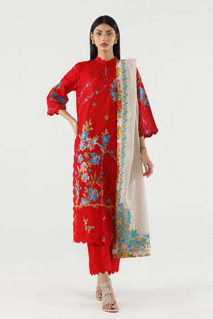 New In '26 - Stitched Embroidered Muzlin Lawn Suit - SS26MUZ111BP3