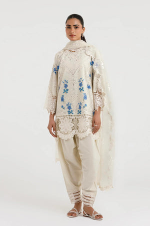 New In '26 - Stitched Embroidered Lawn Shirt+ Shalwar | SS26SGE428P3