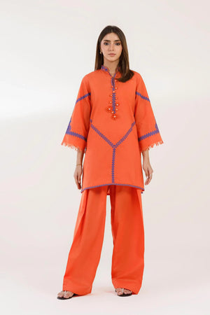 New In '26 - Stitched Embroidered Slub Lawn Shirt+ Shalwar | SS26SGE434P2T