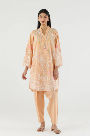 New In '26 - Stitched Embroidered Lawn Shirt+ Shalwar - SS26SGE468P2T (RTS)