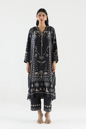 New In '26 - Stitched Printed Satin Shirt+ Culotte - SS26STP758P2T